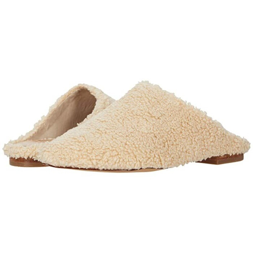FARYL by Farylrobin Madeline Mule Womens US 5 Tan Faux Fur Flat Shoes JOBB2210